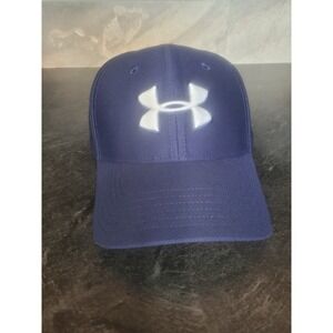 NWT $28 Under Armour Men's Baseball Golf Cap Navy Blue XL/2XL Fitted